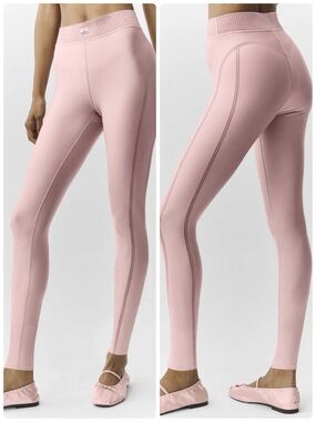 ALO YOGA Airlift High-Waist Line Up 7/8 Legging Pink Champagne NWOT